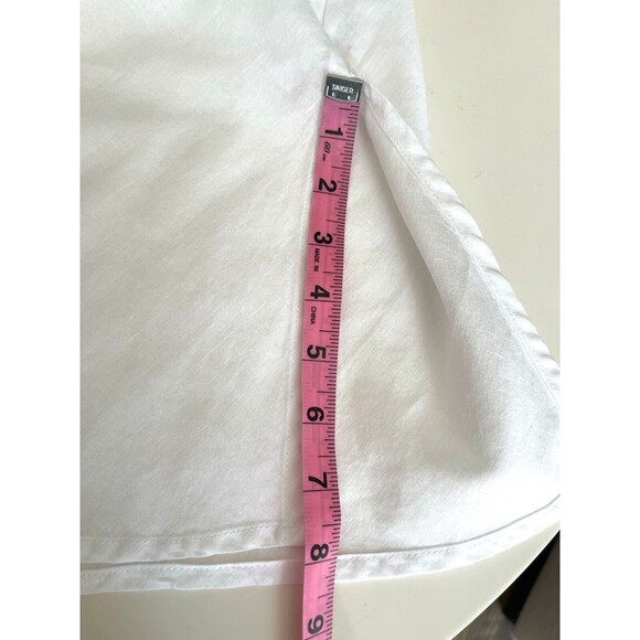 Vintage 100% Linen Tunic Top Sz L Cowl Neck Oversized Artsy Minimalist Lagenlook - Picture 9 of 13